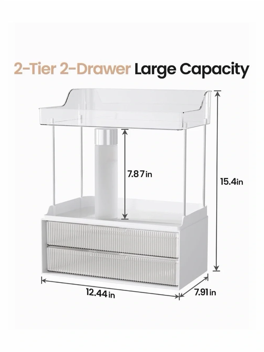 Delamu Drawer Type Multi-Layer Storage Rack - Clear